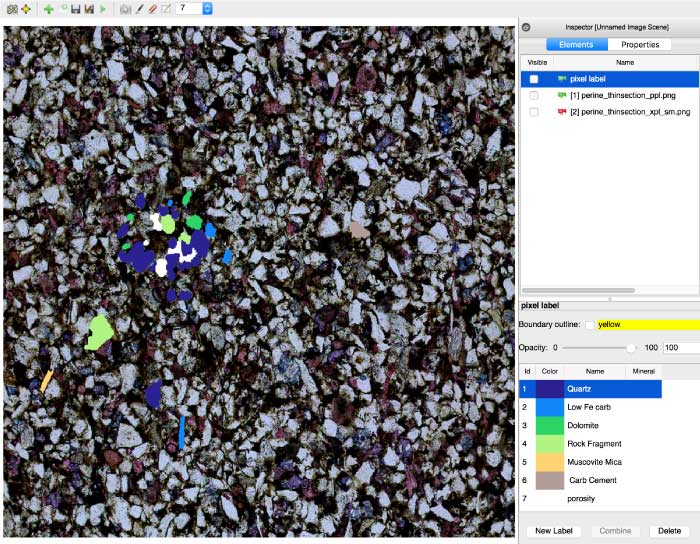 thin section image analysis seismic